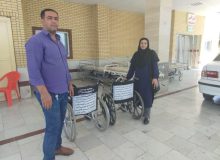 اهدا دو ویلچر به بیمارستان دهدشت توسط خیر چرامی